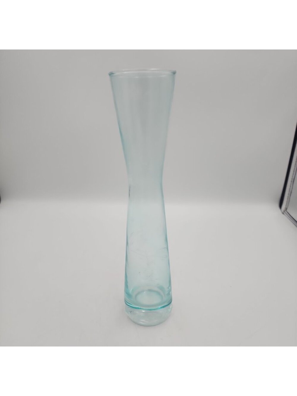 Vintage Handblown Blue Glass 9.5" Bud Vase Grapes